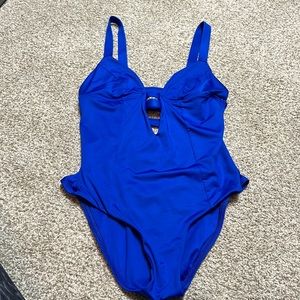 Vitamin A - Cage Back One Piece Swimsuit - Size 8 - Blue - Like New